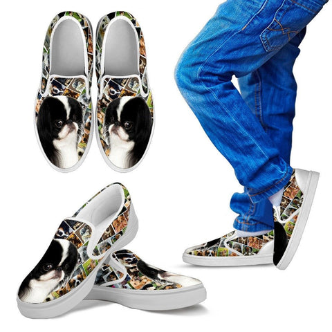 Amazing Japanese Chin Dog Print Slip Ons For KidsExpress Shipping