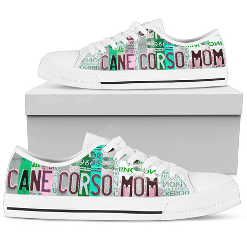Cane Corso Mom Print Low Top Canvas Shoes For Women- Limited Edition