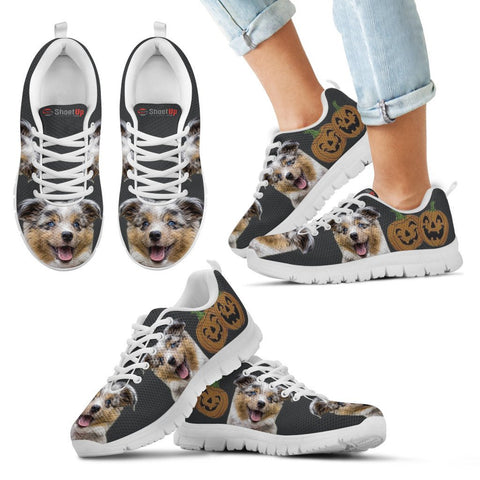 Miniature Australian Shepherd Halloween Print Running Shoes For Kids/Women