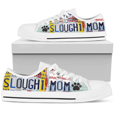 Cute Sloughi Mom Print Low Top Canvas Shoes For Women