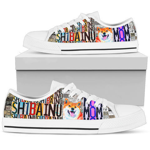Women's Low Top Canvas Shoes For Shiba Inu Mom