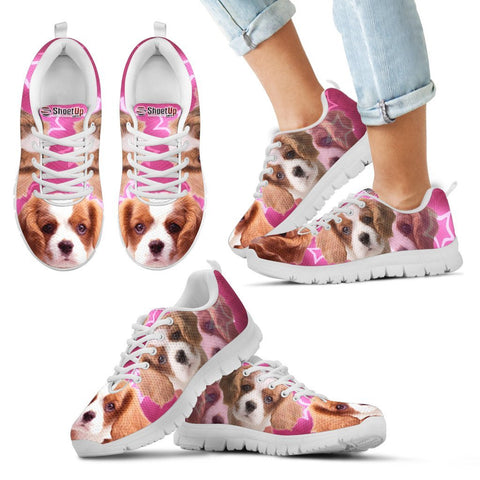 Cavalier King Charles Spaniel Print Running Shoes For Kids