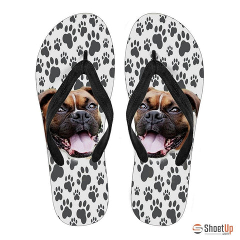 Boxer Print Flip Flops For Women