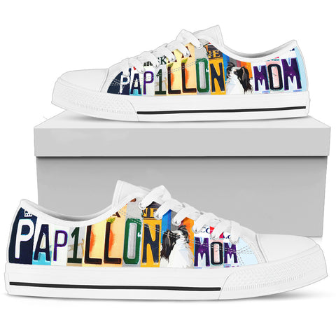 Women's Low Top Canvas Shoes For Papillon Mom