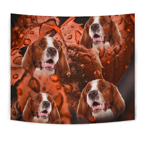 Cute Irish Red and White Setter Print Tapestry