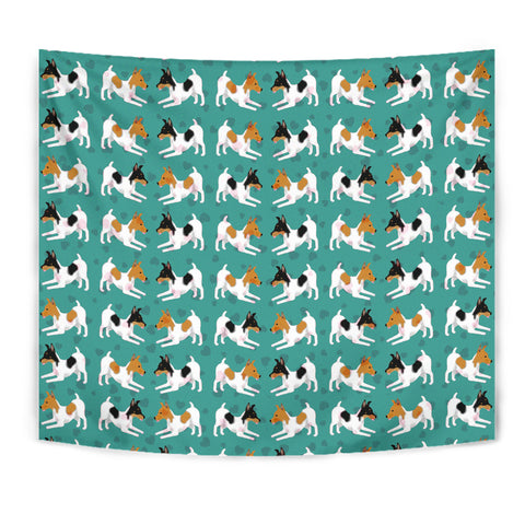 Toy Fox Terrier Dog Pattern Print Tapestry