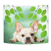 French Bulldog On Green Print Tapestry