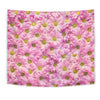 Pink Daisy Flower Print Tapestry