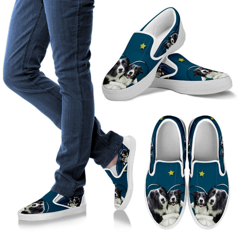 Valentine's Day SpecialBorder Collie Print Slip Ons For Women