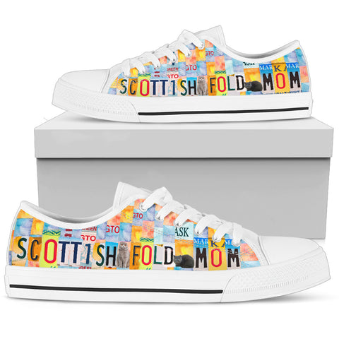 Women's Low Top Canvas Shoes For Scottish fold Mom