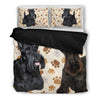Scottish Terrier Paw Print Bedding Set