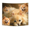 Cute Pomeranian Print Tapestry