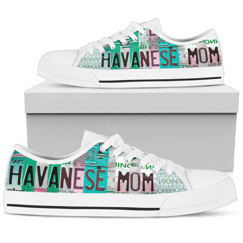 Amazing Havanese Mom Print Low Top Canvas Shoes For Women