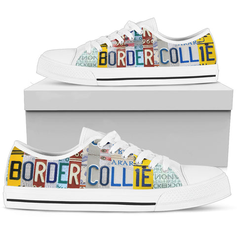 Amazing Border Collie Mom Print Low Top Canvas Shoes For Women