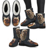 Brussels Griffon (Griffon Bruxellois) Print Faux Fur Boots For Women