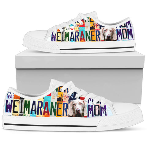 Women's Low Top Canvas Shoes For Weimaraner Mom