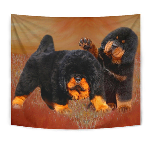 Tibetan Mastiff Puppies Print Tapestry