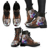 Customized Pet Print Leather Boots For Women (Influencer)