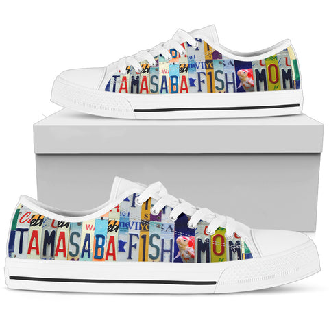 Tamasaba Fish Print Low Top Canvas Shoes for Women