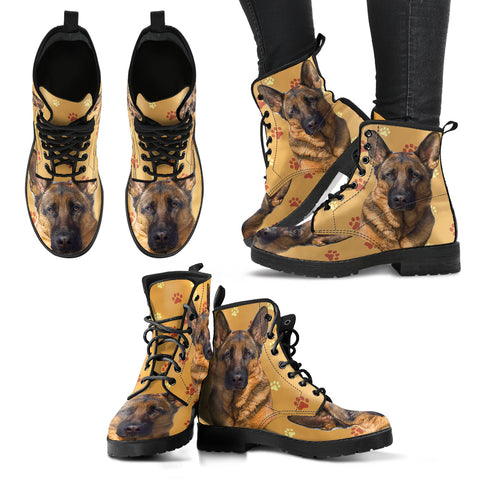 New German Shepherd Print Boots For Women Express Shipping