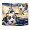 Cute Shih Tzu Dog Print Tapestry