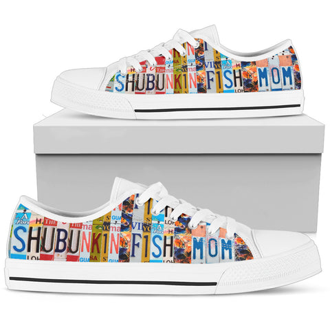 Shubunkin Fish Print Low Top Canvas Shoes For Women