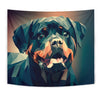 Rottweiler Dog Vector Art Print Tapestry