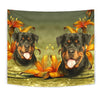 Cute Rottweiler Dog Print Tapestry