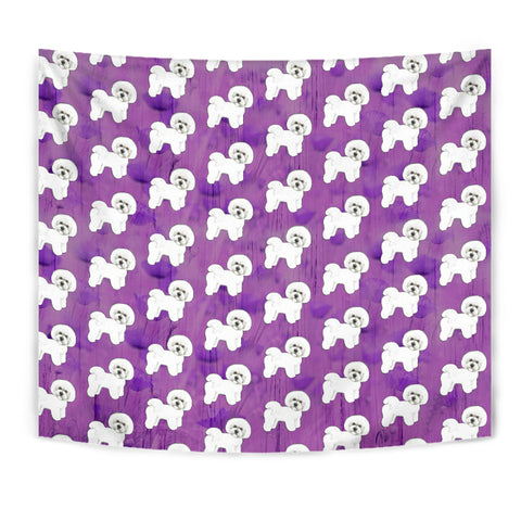 Bichon Fries Dog Pattern Print Tapestry