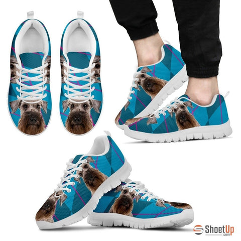 Cesky Terrier Dog (White/Black) Running Shoes For Men