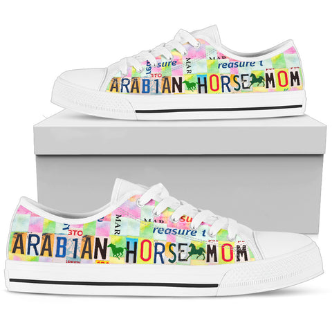 Arabian horse Print Low Top Canvas Shoes for Women