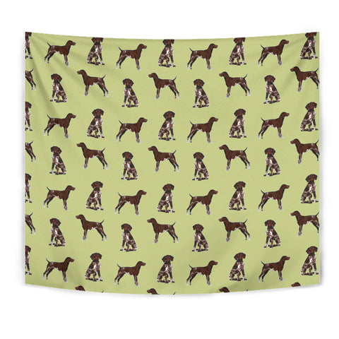 German Shorthaired Pointer Dog Pattern Print Tapestry