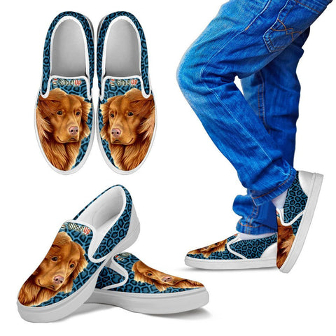 Amazing Nova Scotia Duck Tolling Retriever PrintKid's Slip Ons