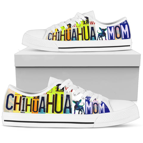 Women's Low Top Canvas Shoes For Cute Chihuahua Mom