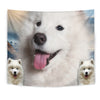 Cute Samoyed Dog Print Tapestry