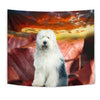 Old English Sheepdog Print Tapestry