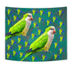 Monk Parakeet Parrot Print Tapestry