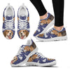 Beagle Dog Print Christmas Running Shoes For Women