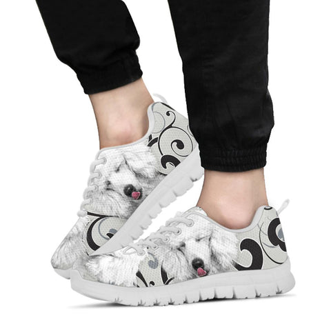 Cute Poodle Print Running Shoes