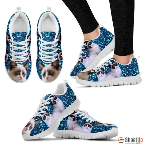 Snowshoe Cat (Black/White) Running Shoes For Women