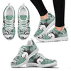 Siberian Husky Sketch Print Running Shoes For WomenFor 24 Hours Only