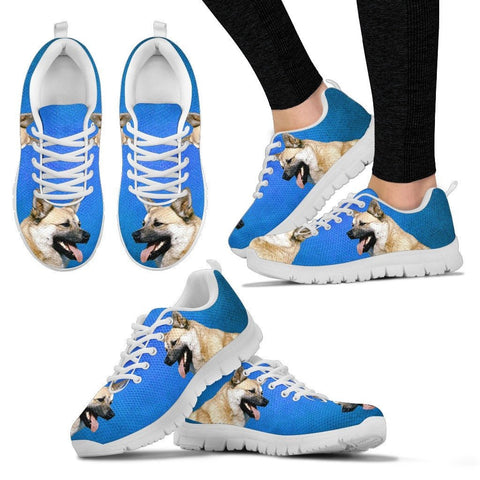 Norwegian Buhund Dog Print (Black/White) Running Shoes For WomenLimited EditionExpress Shipping