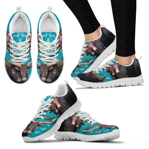AnkoleWatusi Cattle Cow Christmas Running Shoes For Women