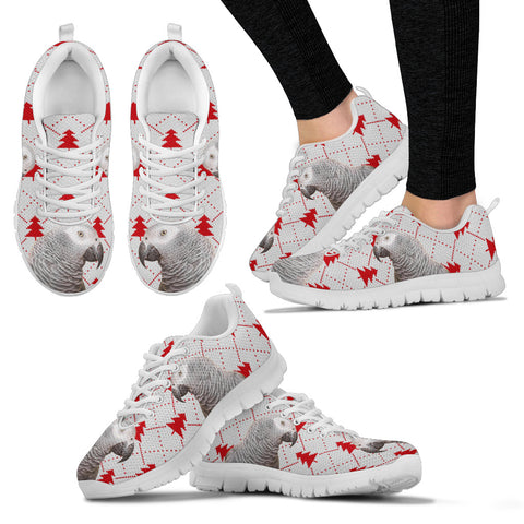 African Grey Parrot3 Christmas Print Running Shoes For Women