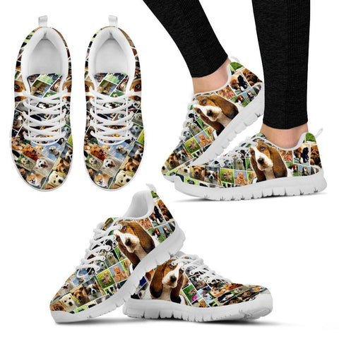 Lovely Basset Hound PrintRunning Shoes For WomenExpress Shipping