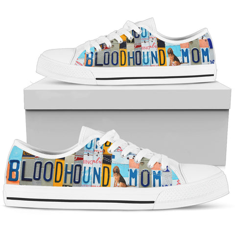Bloodhound Print Low Top Canvas Shoes For Women