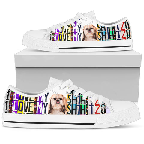 Women's Low Top Canvas Shoes For Shih Tzu Lovers