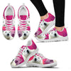 Polar Bear On Pink Print Running Shoes For Women
