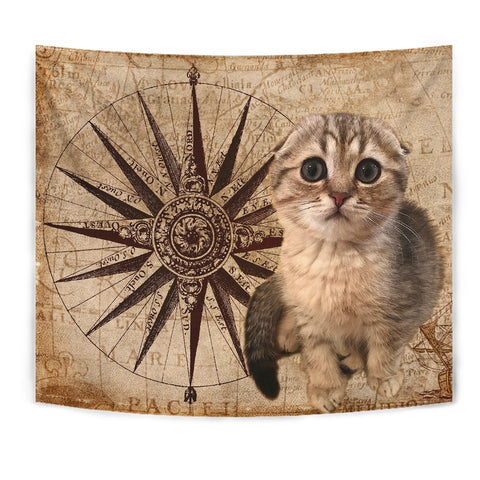 Scottish Fold Cat Print Tapestry