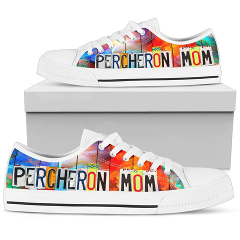 Percheron Mom Print Low Top Canvas Shoes for Women